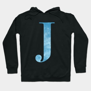 Clouds Blue Sky Initial Letter J Hoodie